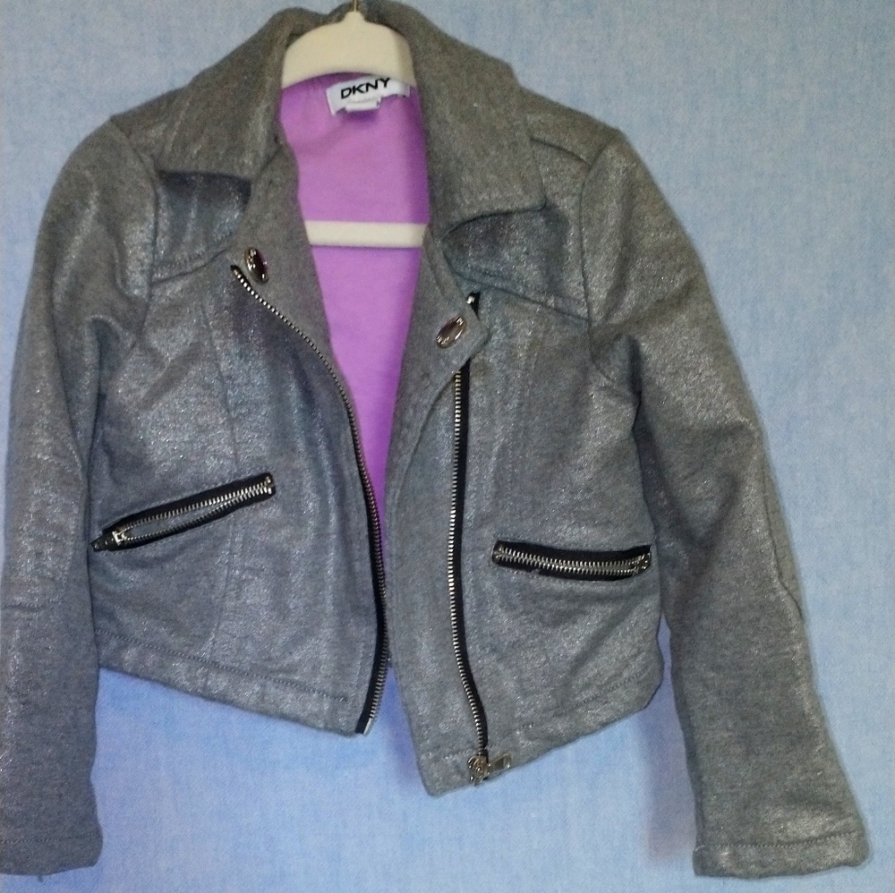DKNY toddler Moto shine jacket